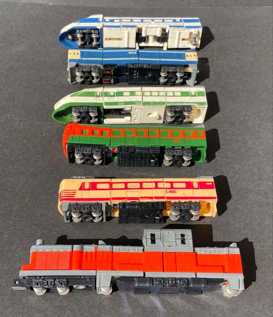 タカラ　ダイアクロン　トレインロボ６体編成　DXセット　1980年製