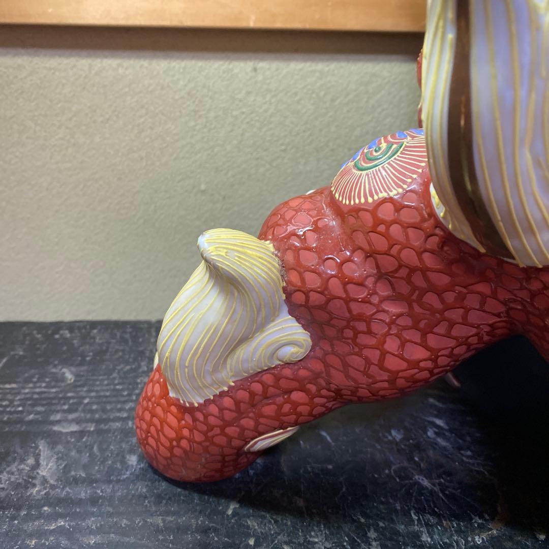 九谷焼 大吉作 唐獅子置物 - メルカリ