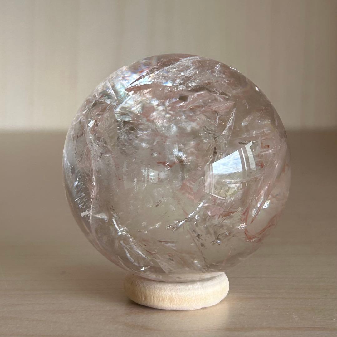 ピンククォーツ ピンクアゼツライト スフィア 天然石 置物