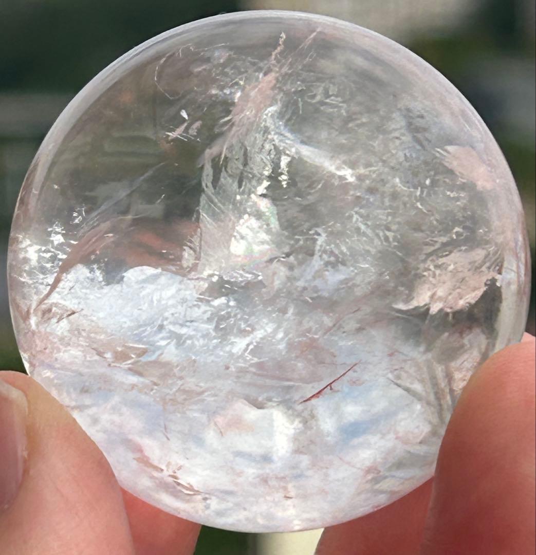 ピンククォーツ ピンクアゼツライト スフィア 天然石 置物