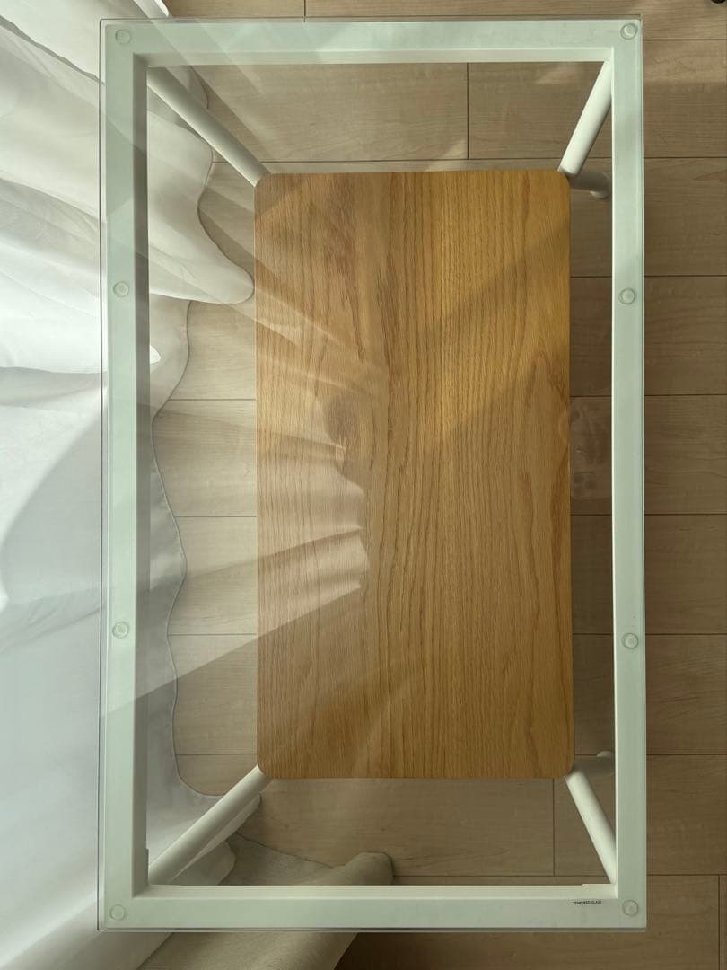 10月末まで】Francfranc フランフラン ガラス天板サイドテーブル