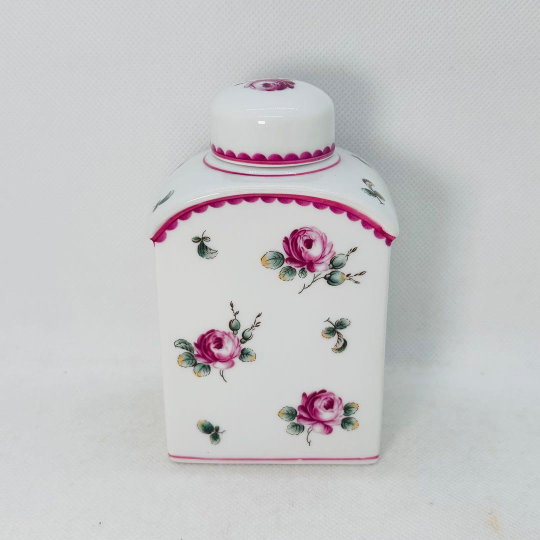 リチャード・ジノリ アンティックローズ ティーキャディ 茶葉入れ リーブポット