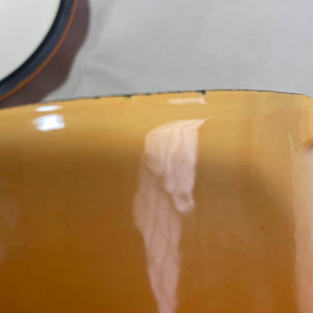 《美品》ルクルーゼ　ココットロンド　18cm オレンジブロッサム