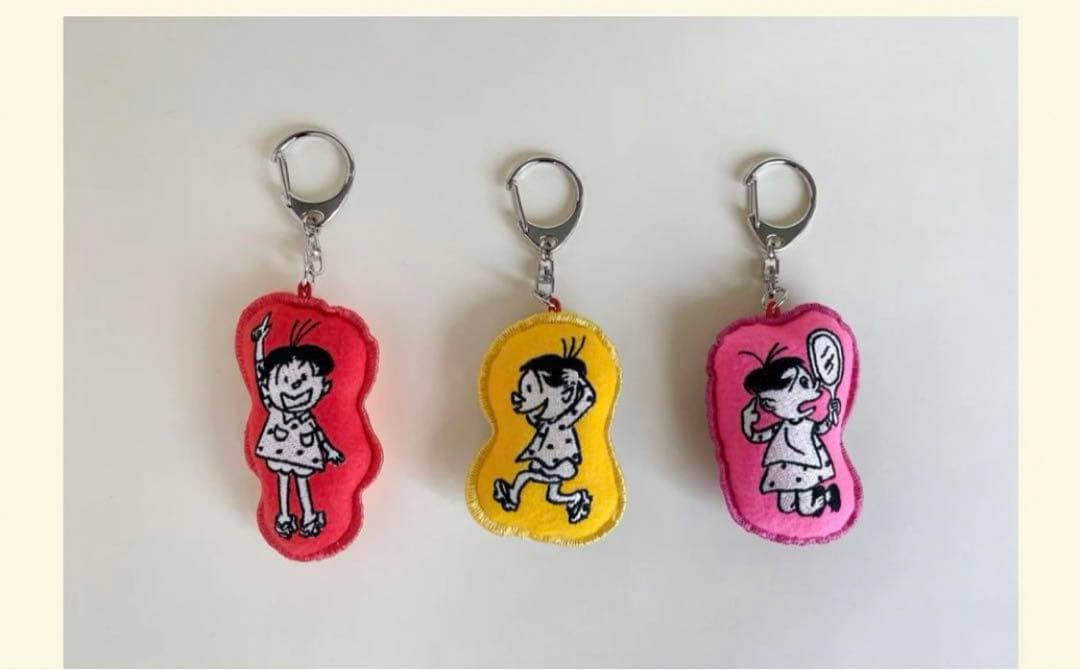 わかめちゃん刺繍キーリング おにごっこするものかのゆびとまれ！M.長谷川町子2個