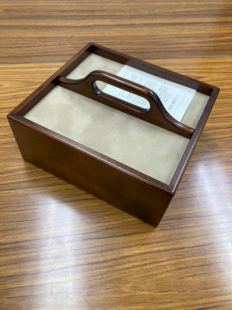 豊岡クラフト ハンドルケースＬ　整理箱 引き出し付 天然木 卓上収納 日本製