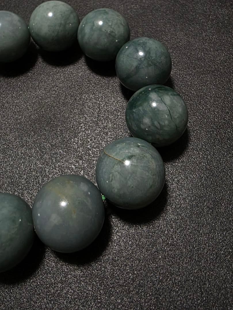 18.5mm　グアテマラ産翡翠　大玉　ブレスレット