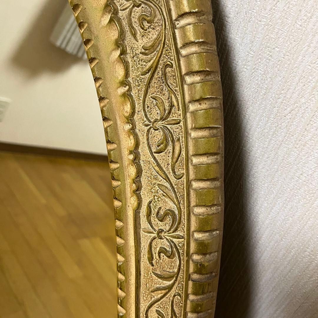 姿見鏡　大型　ウォールミラー　おしゃれ　可愛い　楕円　鏡　壁掛け