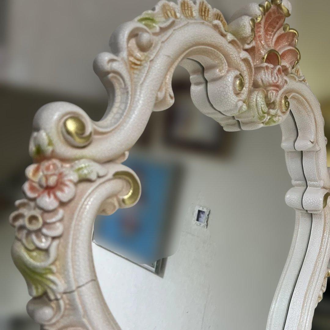 ロココ調　大型ミラー　鏡