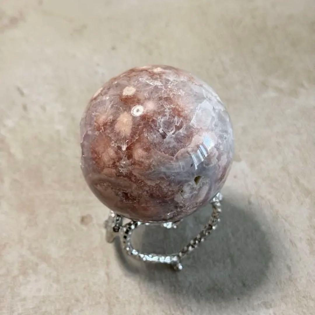 高品質ピンクアメジストスフィア/レース/虹/58.10mm