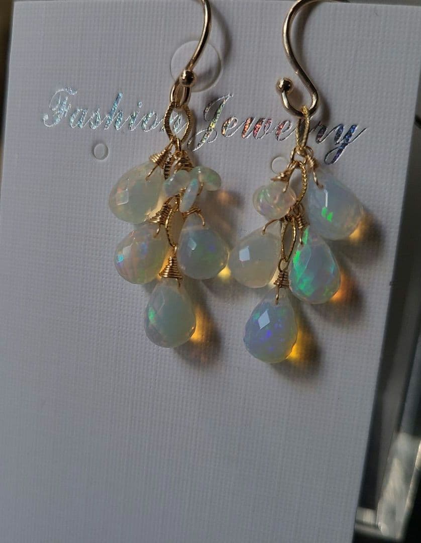 【1204】ピアス プレシャスオパール※極上