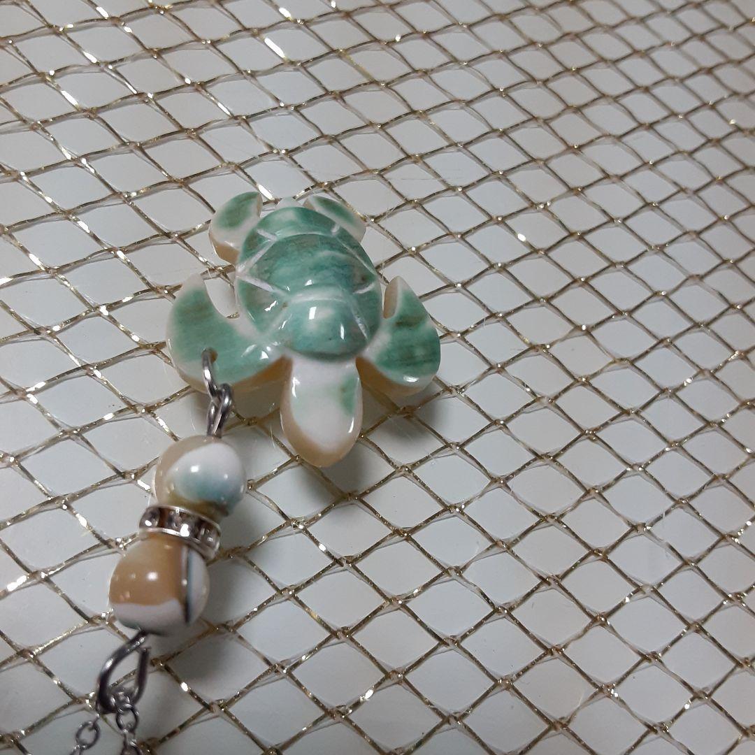 夜光貝　(ほたるガラスカフェ結様。お取引き中)　4点セット『馬/猫×2/亀』