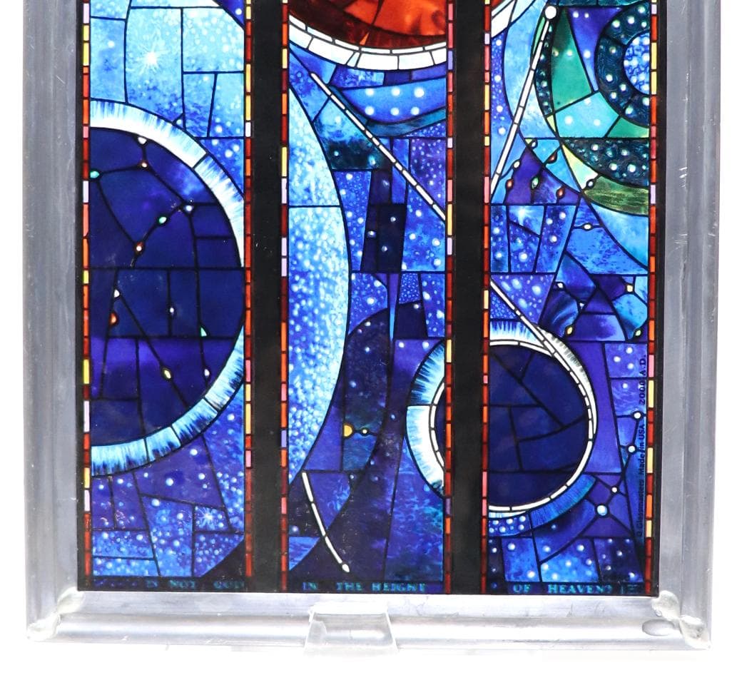 ワシントン大聖堂 宇宙の窓 ヴィンテージ ステンドグラス 赤い月 アポロ11号