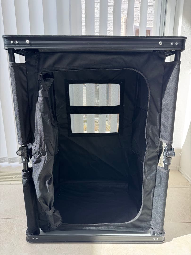 「てりま」DOD 折りたたみアウトドア　マルチキッチンテーブル　収納　黒