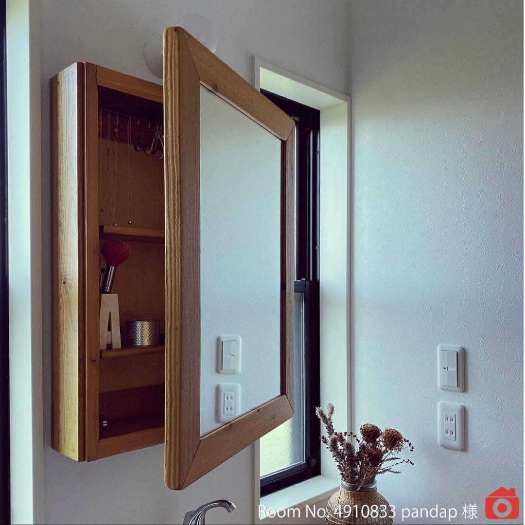 old ashiba 古材　ミラー　収納　鏡　ヴィンテージ