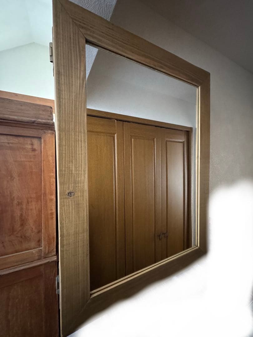 old ashiba 古材　ミラー　収納　鏡　ヴィンテージ