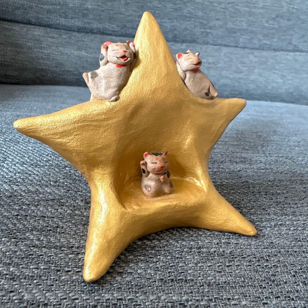 超レア！現在制作なし！もりわじんさん　本焼き作品　１点もの　招き猫