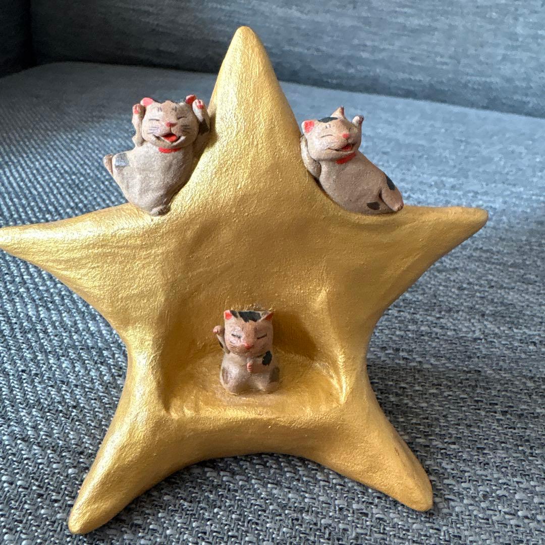 超レア！現在制作なし！もりわじんさん　本焼き作品　１点もの　招き猫