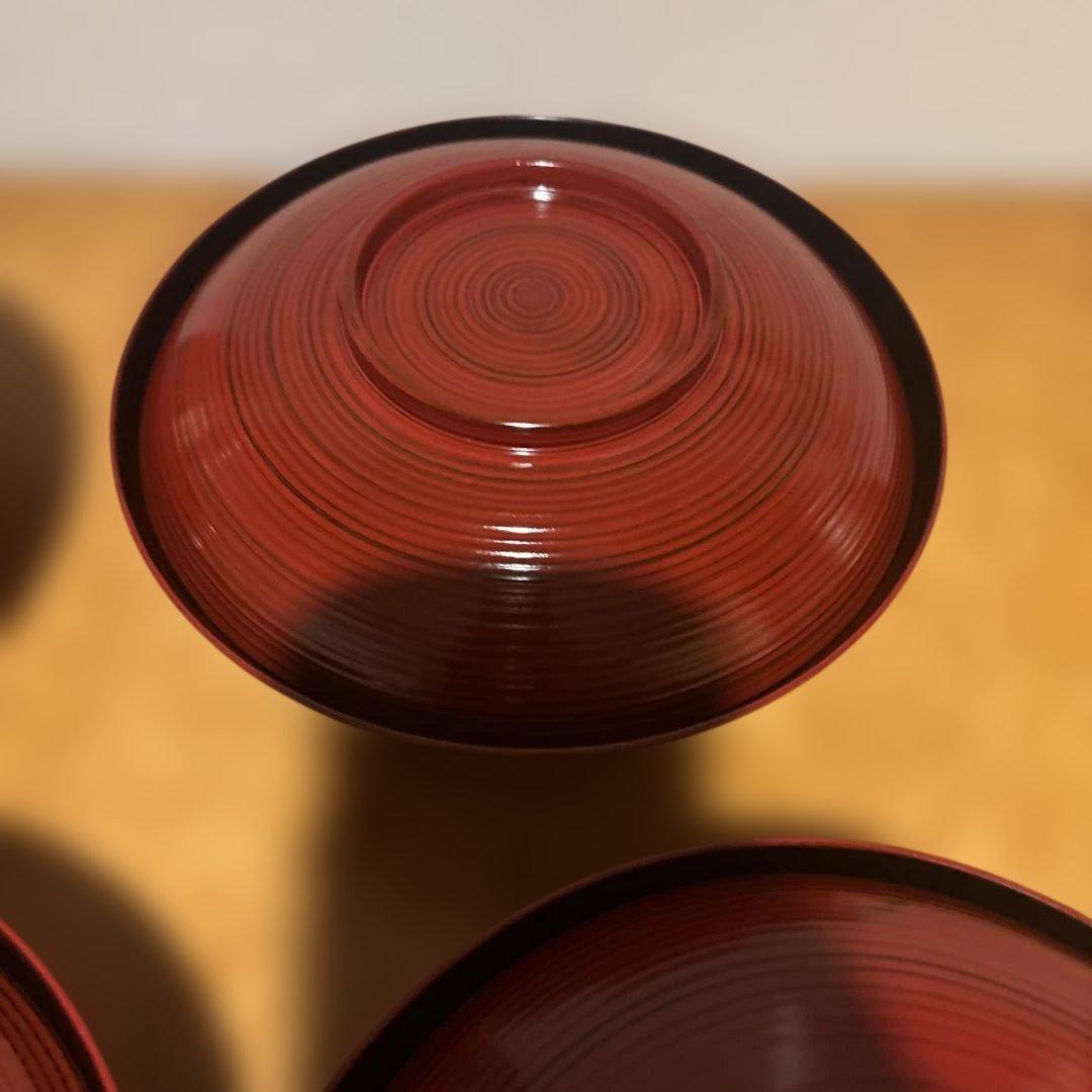 浄法寺塗 蓋付き椀 5客揃 本漆 水目桜 堅木取り 工房大島 共箱