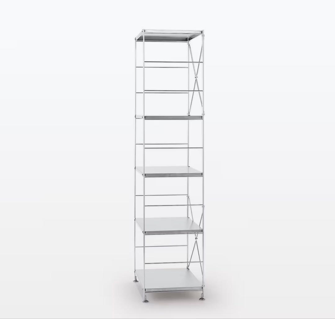 無印良品　ステンレスユニットシェルフ　5段 175.5cm オープンシェルフ