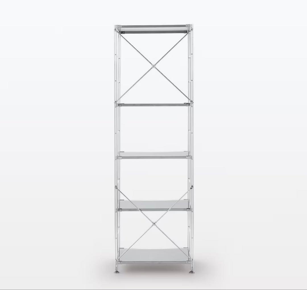 無印良品　ステンレスユニットシェルフ　5段 175.5cm オープンシェルフ