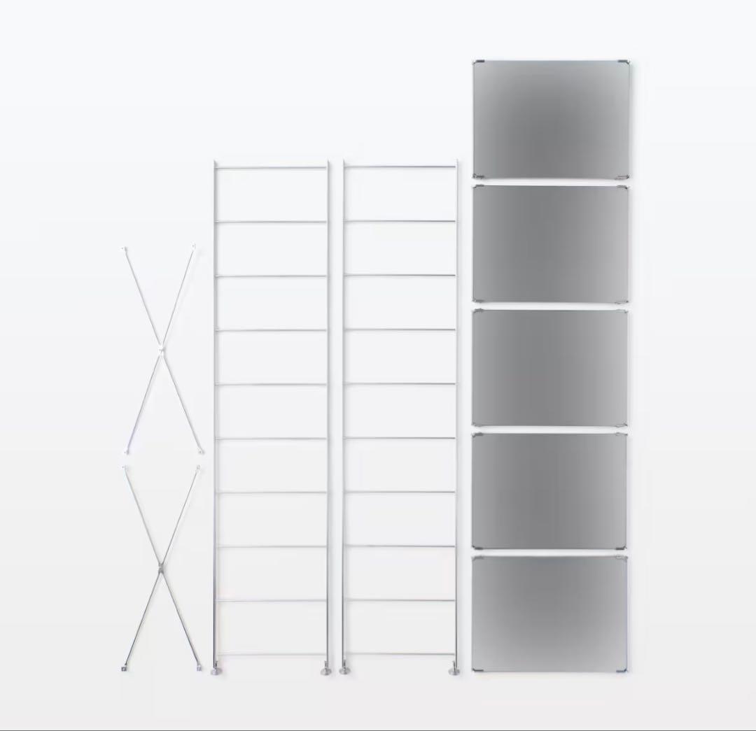 無印良品　ステンレスユニットシェルフ　5段 175.5cm オープンシェルフ