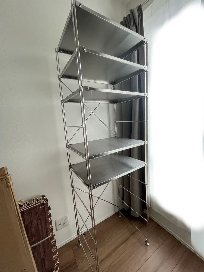 無印良品　ステンレスユニットシェルフ　5段 175.5cm オープンシェルフ