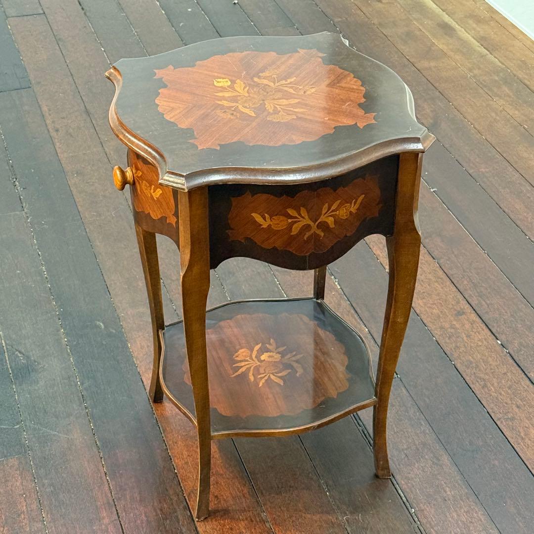 H17K50b イタリア 象嵌細工 コンソールテーブル