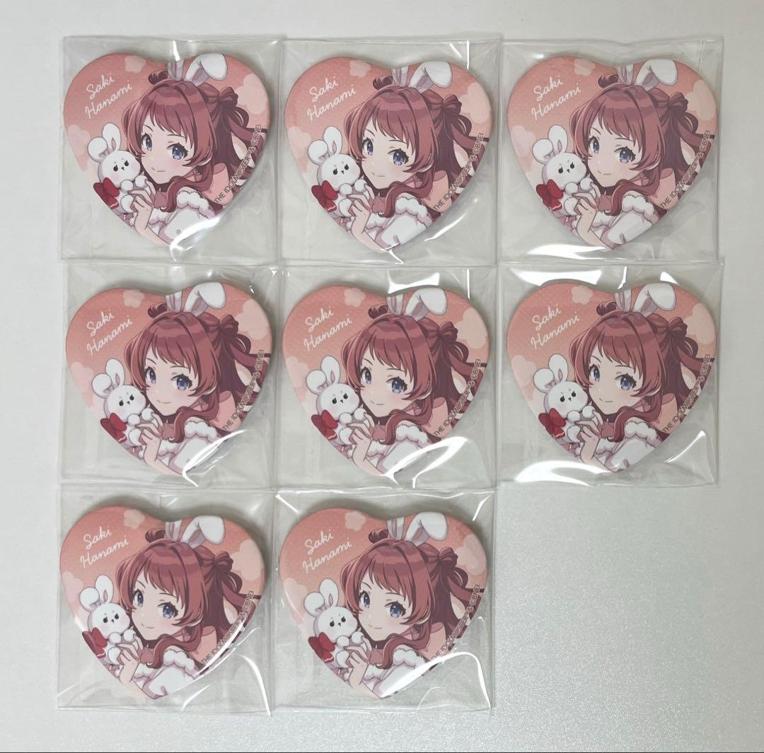 学マス GIGOコラボ 花海咲季 ハート缶バッジ7点＋おまけ特典ミニ缶