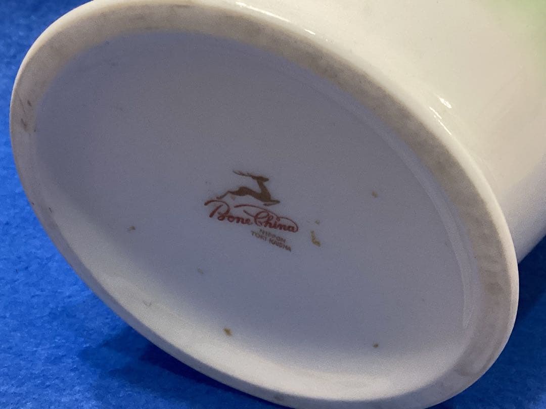 戦前製 オールドノリタケ シカ印 白菊花柄花瓶 ボーンチャイナ 日本