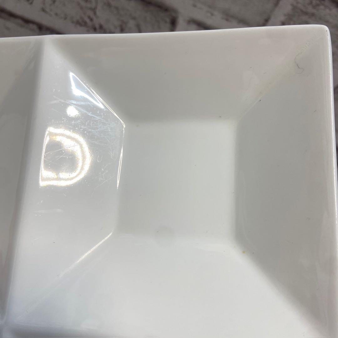 スクエアプレート　仕切り　4分割　ホワイト食器　ワンプレート