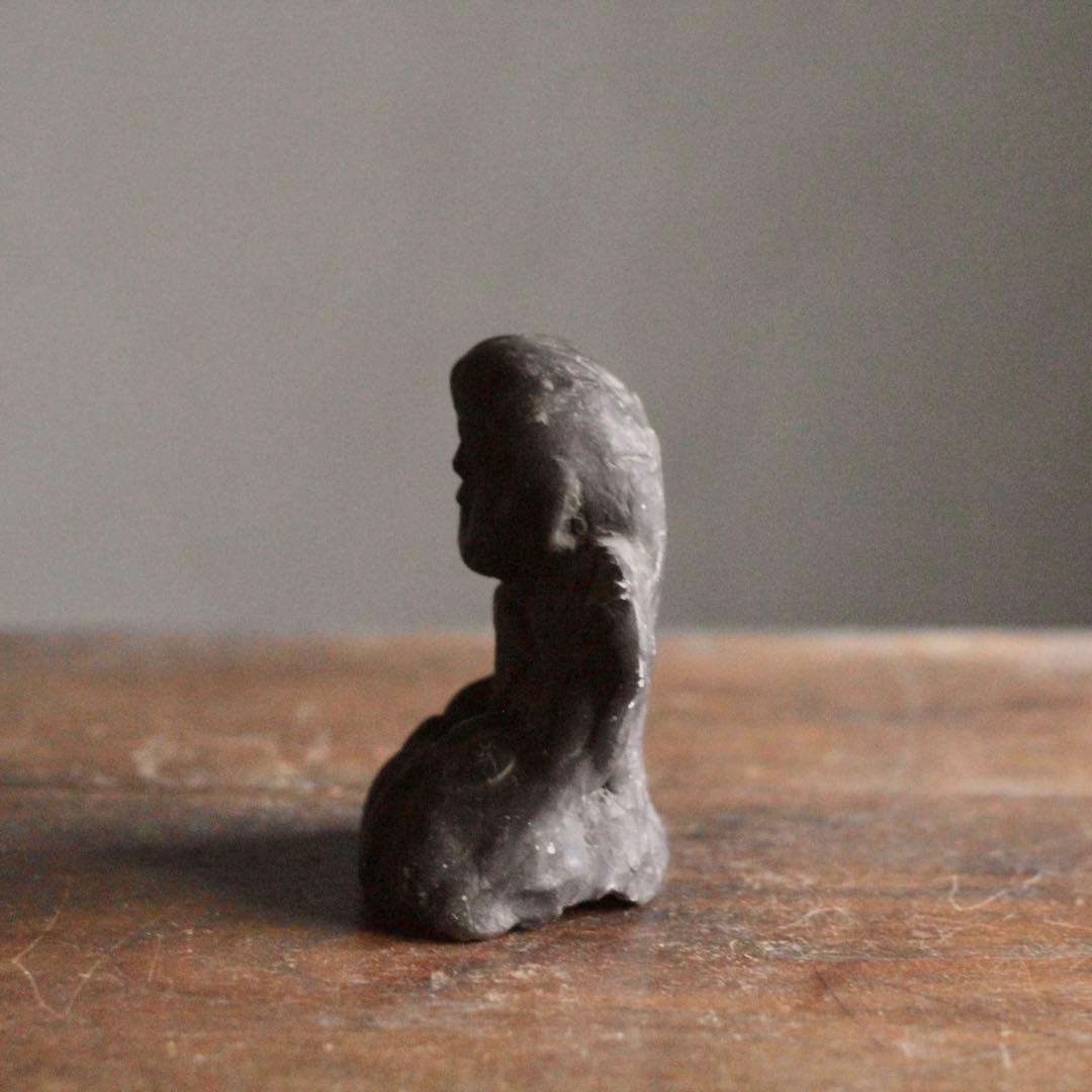 瓦質 福助人形 郷土人形 民芸 古道具 アンティーク オブジェ