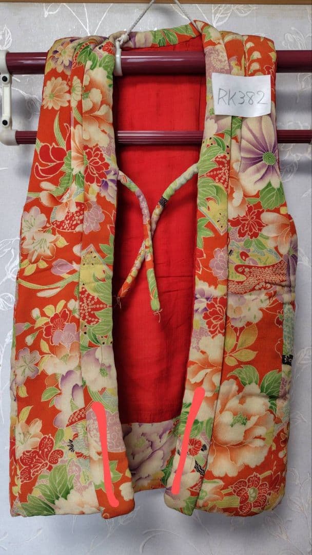 RK382アンティーク子供着物被布着丈53センチ裄丈12センチ綺麗美品