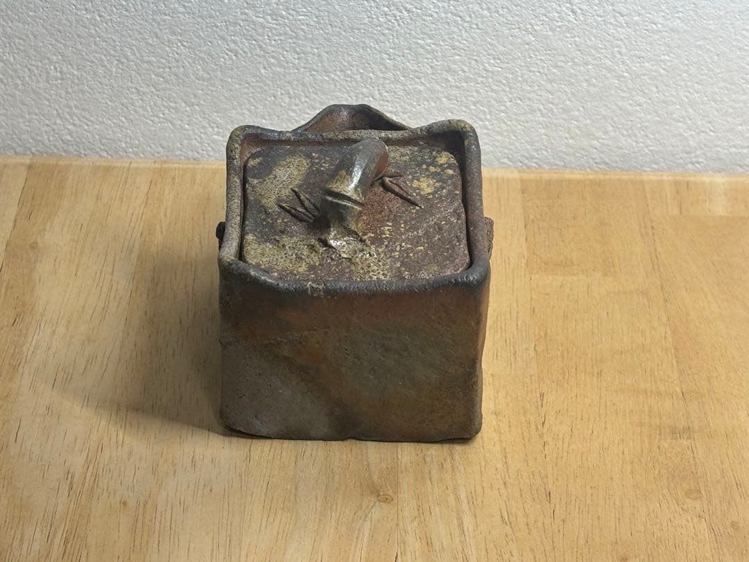 81. 備前焼 宝瓶 登り窯 竹 4角 手びねり 急須 - メルカリ