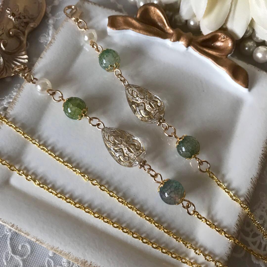 ♪504❤️ アンティーク　ビーズ　マスクチェーン　メガネチェーン　ハンドメイド