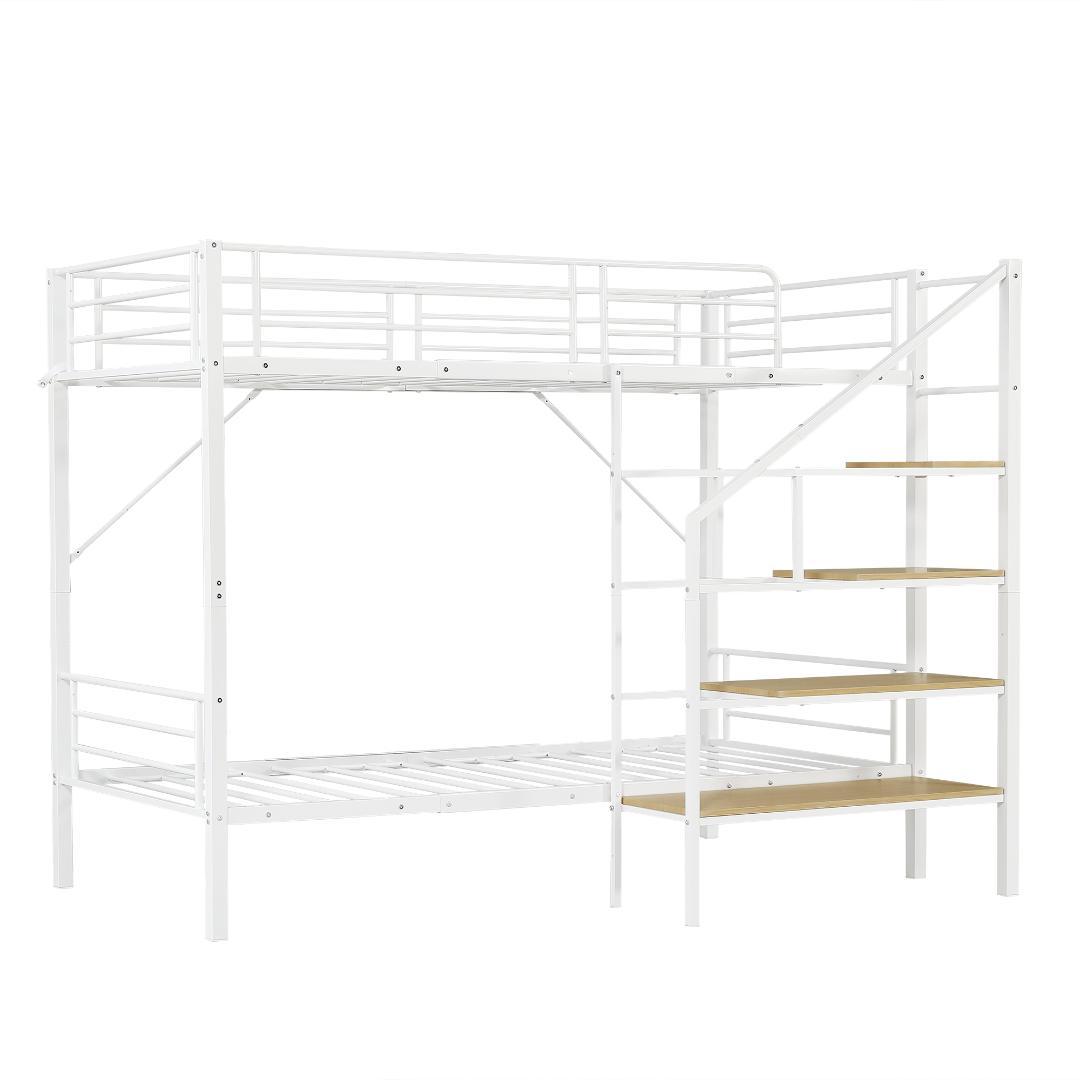 新作❣ロフトベッド シングルベッド パイプ 耐震 頑丈フレーム 学生寮 社員寮