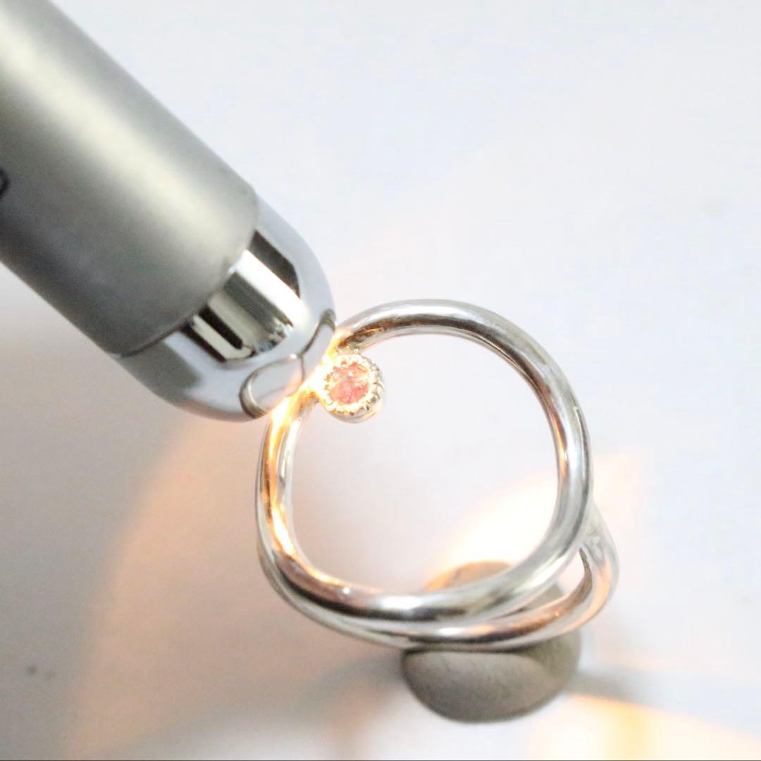 カラチェン✴︎楽しいアレキサンドライトの覆輪サークルオーバルシルバーリング約10号