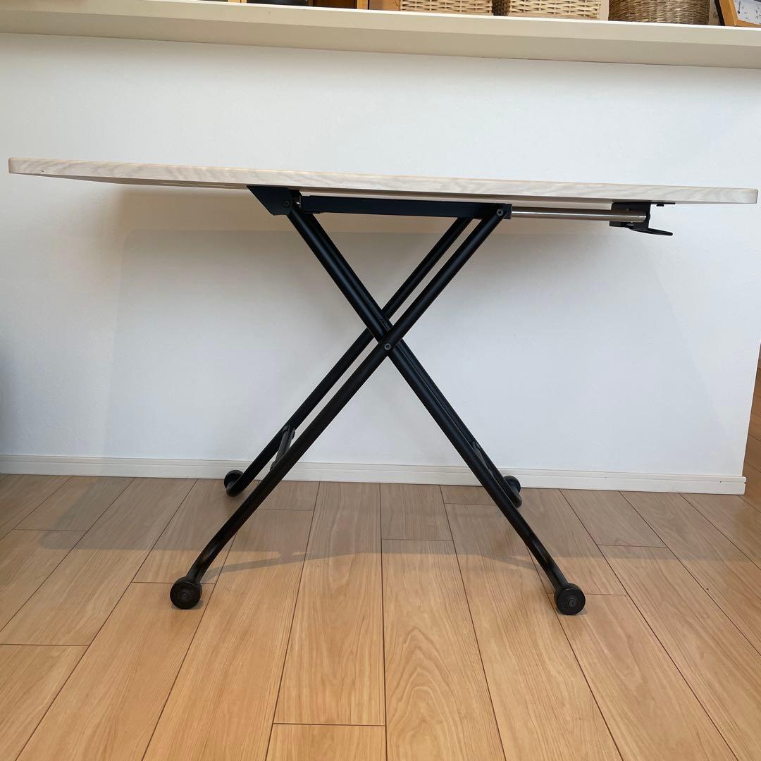 ［アントニオミノキ］ニトリ昇降式テーブル　ガス圧式　リビング