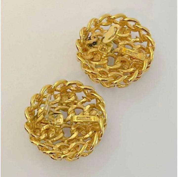 ⭐️シャネルイヤリング⭐️ヴンテージ✨グリポアガラスイヤリング✨極レア美品