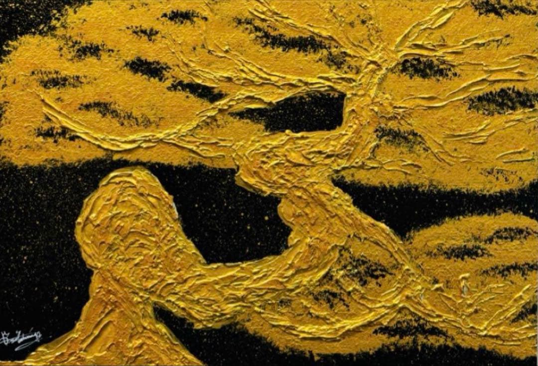 開運画　黄金松