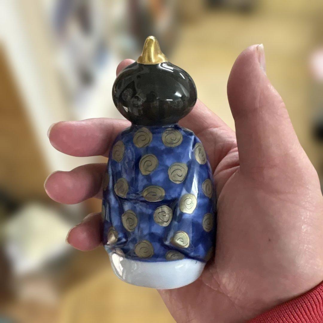 か*こ様 【銀座 和光 WAKO】陶びな 雛人形 桐箱・台座付 親王飾り 陶器