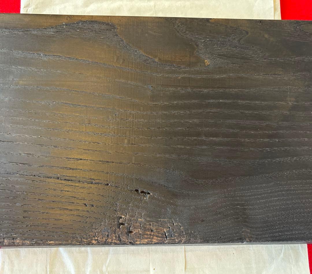 骨董品　我谷盆　黒　四角