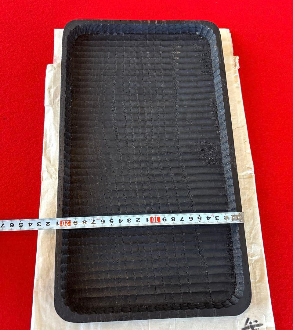 骨董品　我谷盆　黒　四角