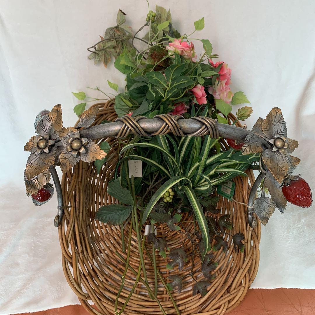 籠、カゴ、かご、バスケット、輸入品、什器、希少、インテリア、大きめ