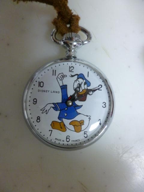 Disney フランス製 ★ O.J.PERRIN 懐中時計 ドナルドダック