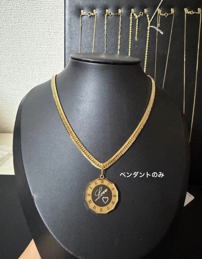 K18 愛/ラブ　時計ペンダント3.96g