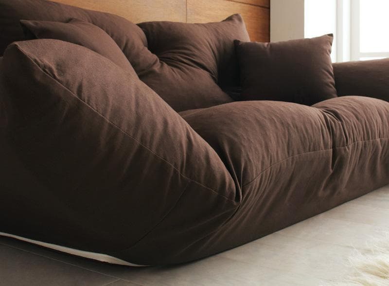 新品 送料込 フロアカウチソファ2P ふかふかボリューム リクライング 国産 g