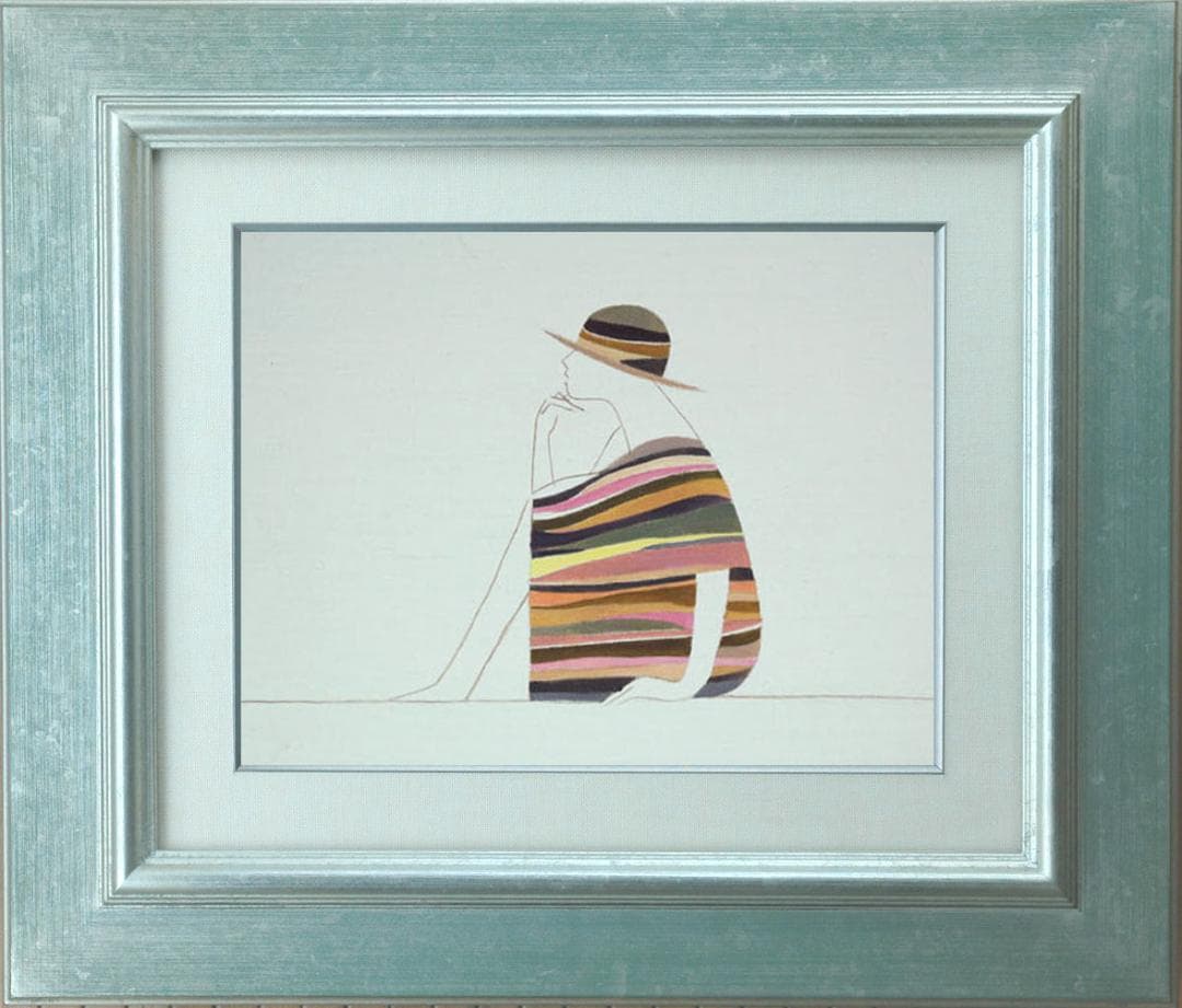 メルカリ絵画絵額付 ( 黒) 油絵 F3-G142023風景 祈り希望