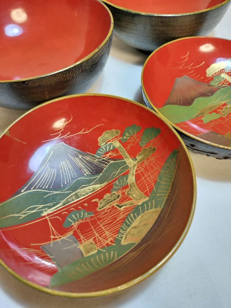 会津 鉄錆塗 汁物椀 会津塗 2客 明治 大正時代 - メルカリ