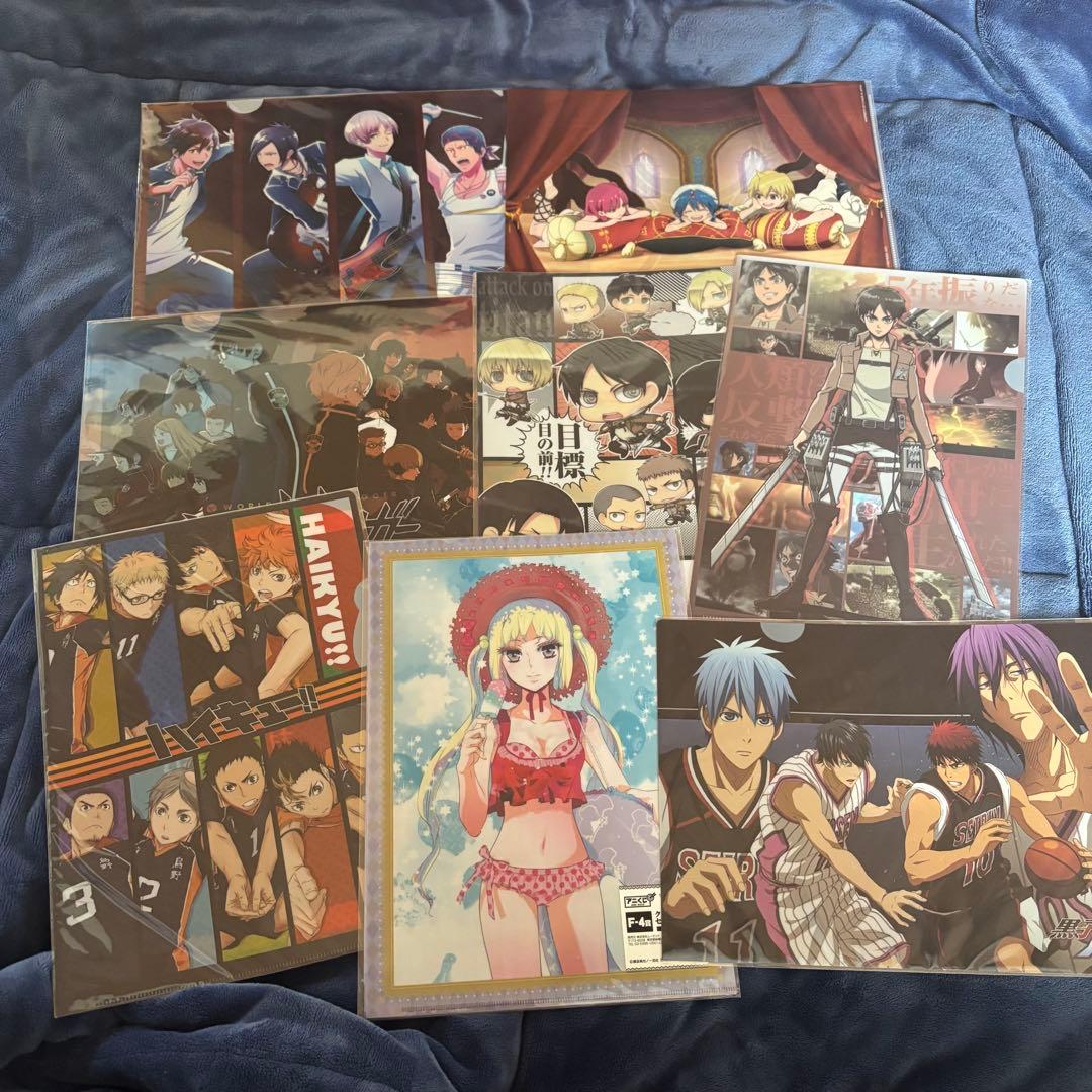 ハイキュー うたプリ 進撃の巨人 刀剣乱舞 マギ ヒロアカ クリアファイル