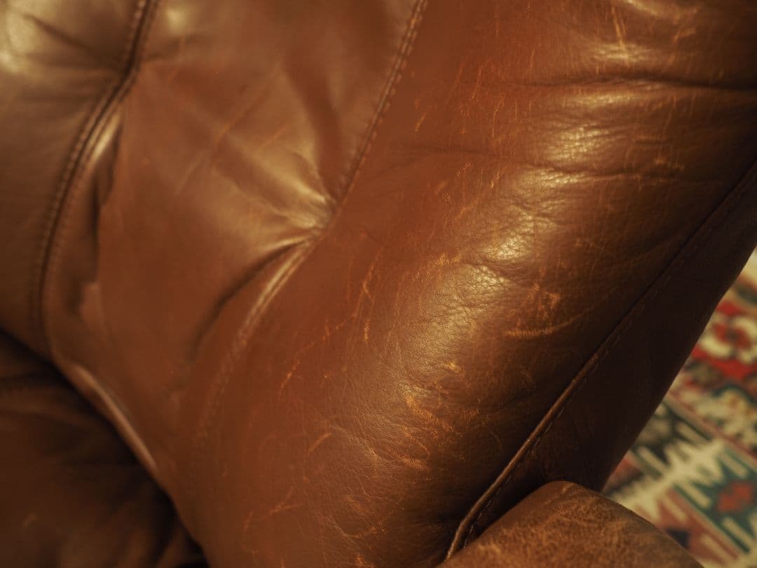 【値引中】\"France Bed\"レザーリクライニングソファ＆オットマン